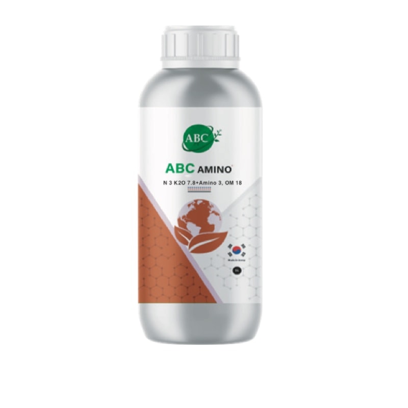 ABC Amino fertilizer package shown in the English product catalog
