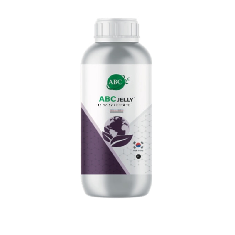 ABC JELLY fertilizer package shown in the English product catalog