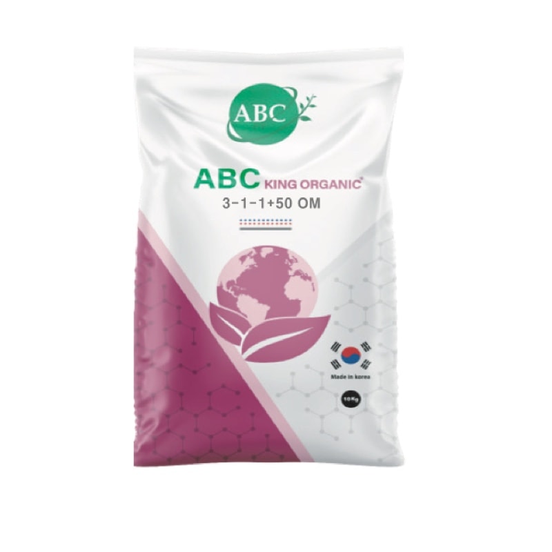 ABC King Organic fertilizer package shown in the English product catalog