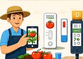 On-site diagnosis using a test kit and mobile device